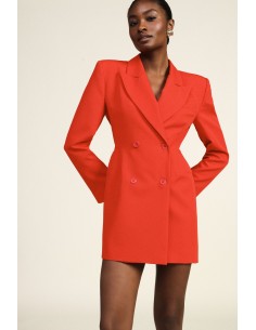 Vestido Curto Cruzado Com Gola Clássica Dixie