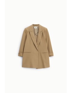 Blazer longo, corte regular, com mangas viradas Dixie 2