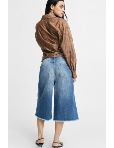 Bermuda cinco bolsos com bainha desfiada Please