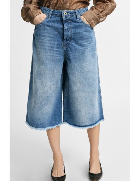 Bermuda Cinco Bolsos com Barra Desfiada Please