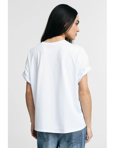 T-Shirt Estampa Teckels Corte Regular Gola Redonda Please