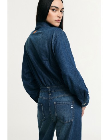 Macacão em denim, corte regular, com bolsos frontais Please