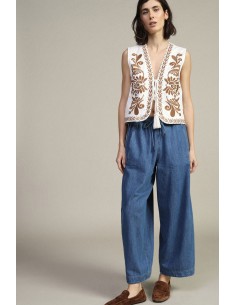 Pantaloni Palazzo Ampi Con Vita Elasticizzata E Coulisse Dixie - Ve...