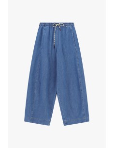 Pantaloni Palazzo Ampi Con Vita Elasticizzata E Coulisse Dixie - Ve... 2