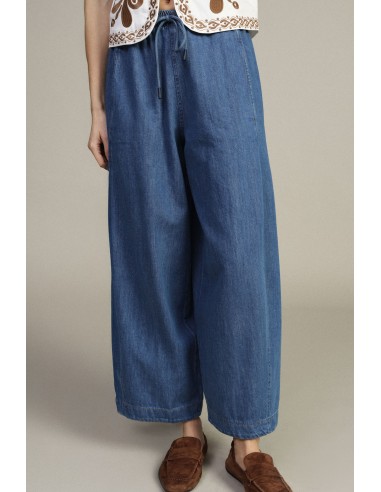 Pantaloni Palazzo Ampi Con Vita Elasticizzata E Coulisse Dixie - Ve...