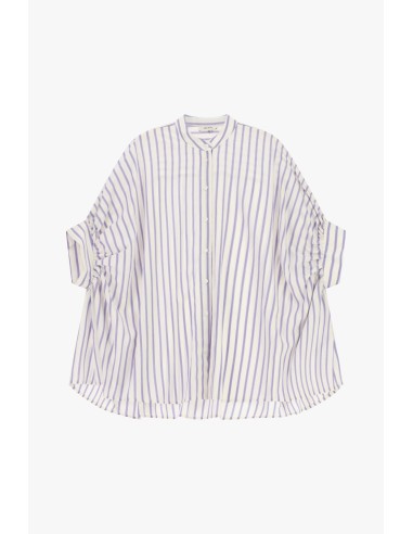 Camisa Oversize às Riscas com Mangas Amplas Dixie