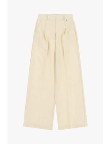 Pantaloni Palazzo A Vita Alta Con Pinces Frontali Dixie - Vestiti F...