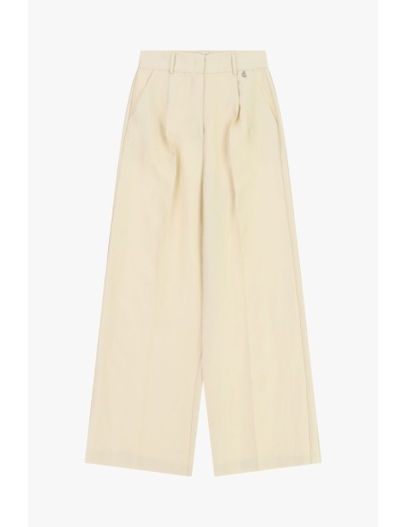 Pantaloni Palazzo A Vita Alta Con Pinces Frontali Dixie - Vestiti F...