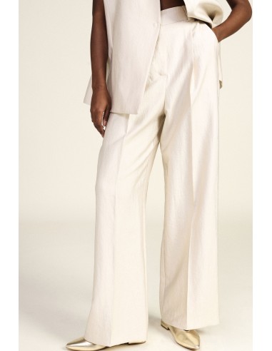 Pantaloni Palazzo A Vita Alta Con Pinces Frontali Dixie - Vestiti F...