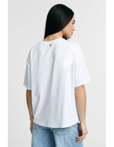 T-Shirt ampla com estampa gráfica de cão na parte frontal Please