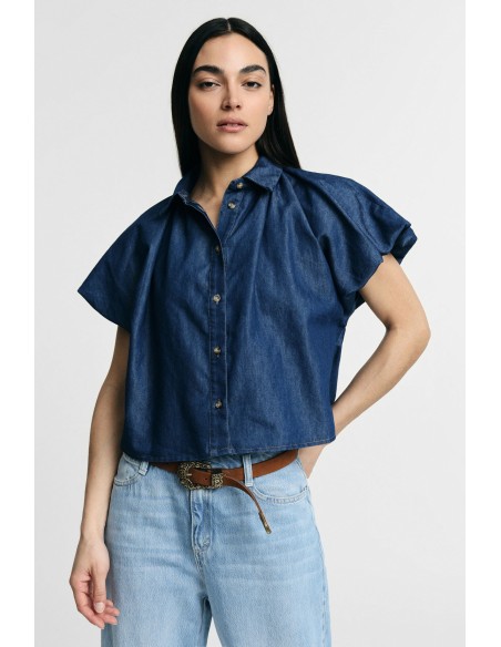 Camisa Oversize Com Mangas Curtas e Largas Please