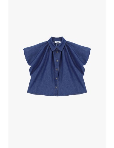Camisa oversize com mangas curtas largas Please