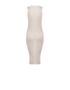 Vestido tubinho em malha canelada com fio de lurex e 4 recortes sob o decote Rinascimento 2
