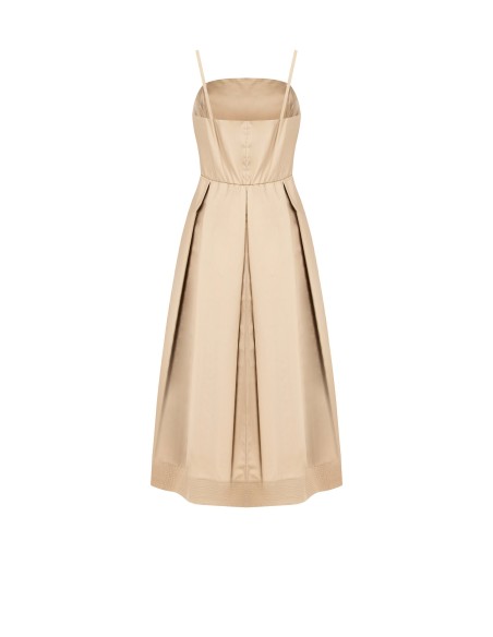 Vestido Longo Evasê em Algodão com Bolsos Rinascimento