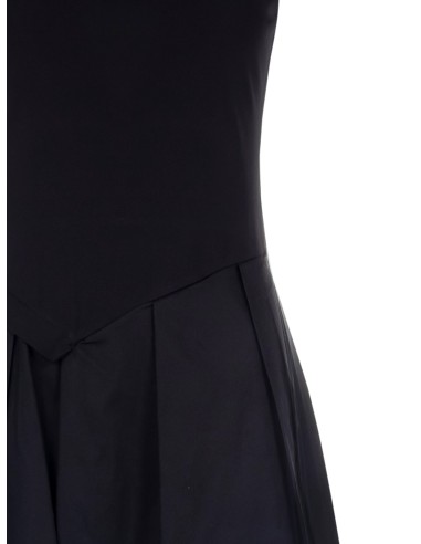 Vestido longo com efeito de 2 peças, top em jersey e saia plissada em algodão Rinascimento