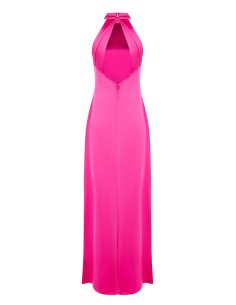 Vestido longo ajustado com saia evasê em cetim Rinascimento 2