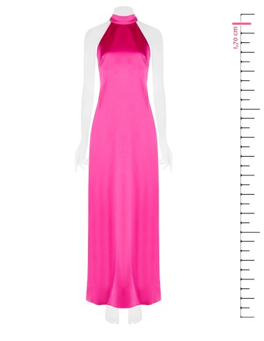 Vestido longo justo e evasado em cetim Rinascimento