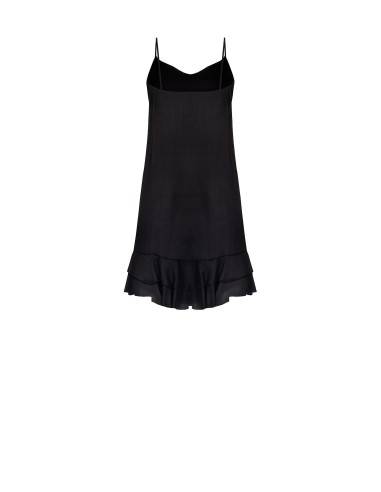 Vestido Curto em Lyocell Ultralight com Rosas Aplicadas Rinascimento