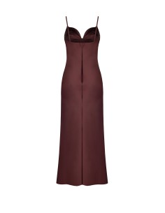 Vestido tipo camisola em cetim com decote em coração Rinascimento 2