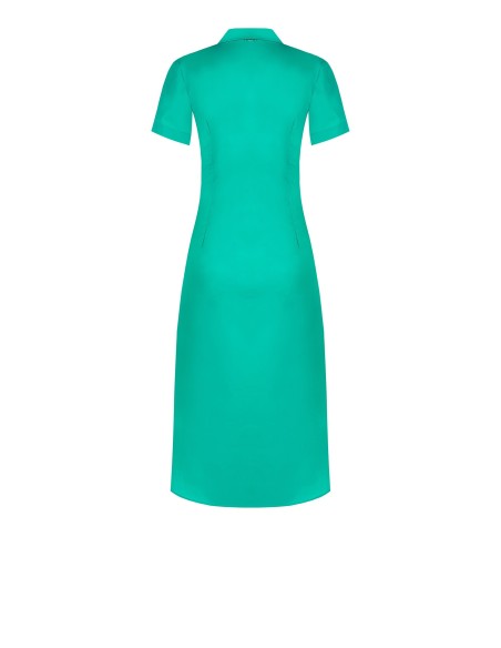 Vestido Midi Camiseiro em Algodão com Botões Invisíveis Rinascimento