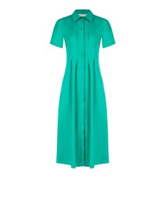 Vestido Midi Camiseiro em Algodão com Botões Ocultos Rinascimento