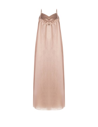 Vestido maxi com corte trapézio em lyocell ultraleve Rinascimento
