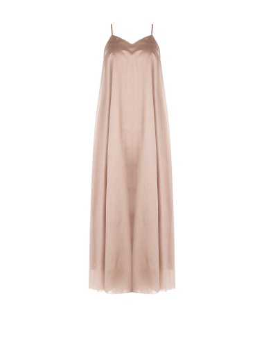 Vestido maxi trapezoidal em lyocell ultraleve Rinascimento