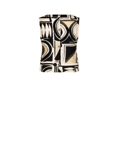 Top em viscose amassada com botões atrás Rinascimento 2