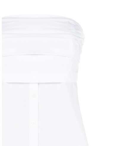 Top em Algodão com Faixa Pregueada e Botões de Camisa Rinascimento