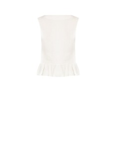 Top largo em Lyocell Extralight com folho e rosa aplicada Rinascimento 2