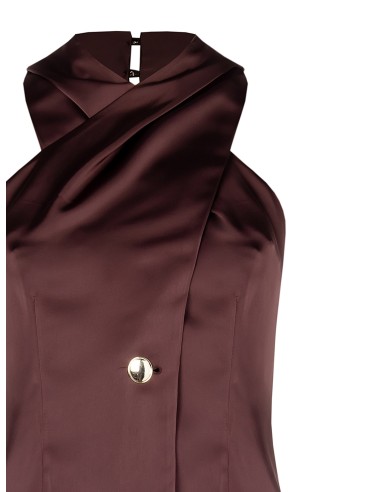 Top em cetim cruzado Rinascimento