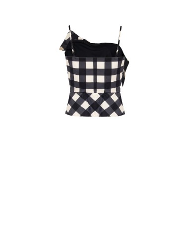 Top bustier em mistura de algodão com maxi laço Rinascimento