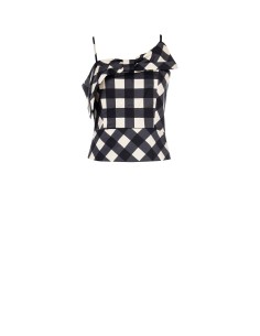 Top bustier em mistura de algodão com maxi laço Rinascimento