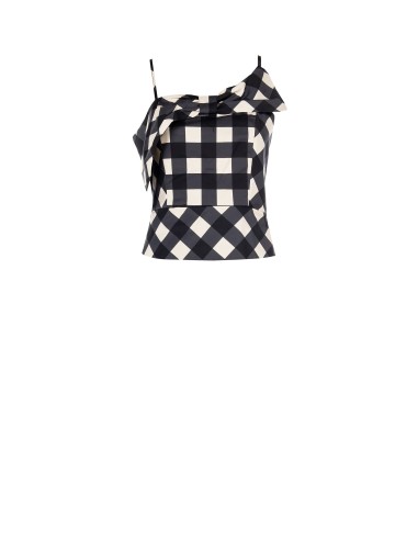 Top bustier em mistura de algodão com maxi laço Rinascimento