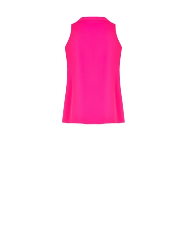 Blusa fluida em cetim opaco com folhos à frente Rinascimento