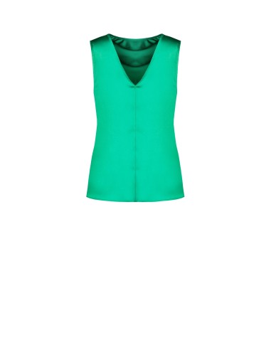 Top em cetim com broche Calla Rinascimento