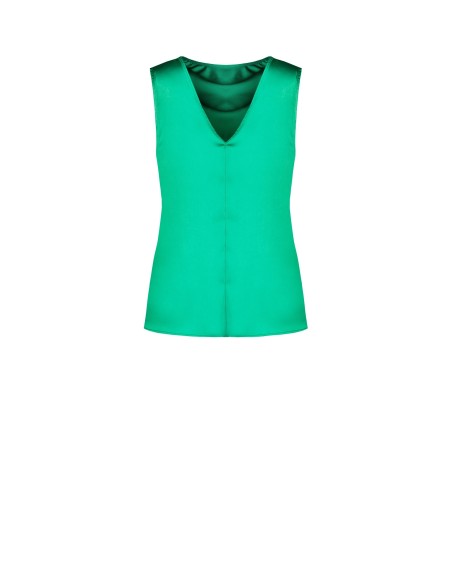 Top em cetim com broche Calla Rinascimento