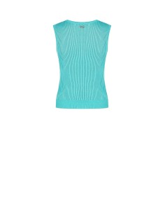 Top justo em mistura de viscose canelado Rinascimento 2