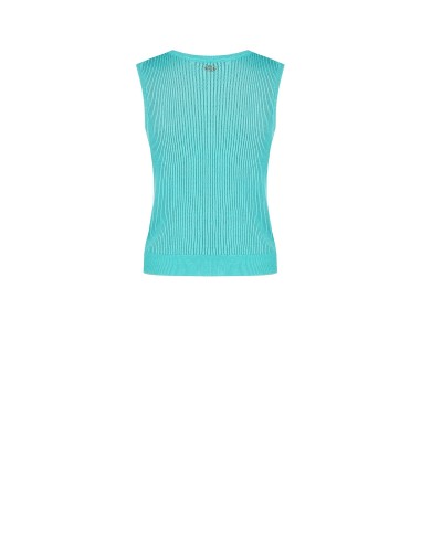 Top justo em mistura de viscose canelada Rinascimento