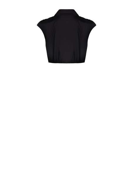 Camisa crop top de algodão com cordão atrás Rinascimento