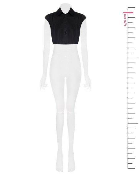 Camisa crop top em algodão com cordão na parte de trás Rinascimento