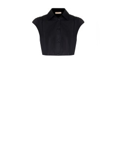 Camisa crop top em algodão com cordão na parte de trás Rinascimento