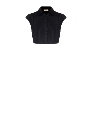 Camisa crop top em algodão com cordão na parte de trás Rinascimento