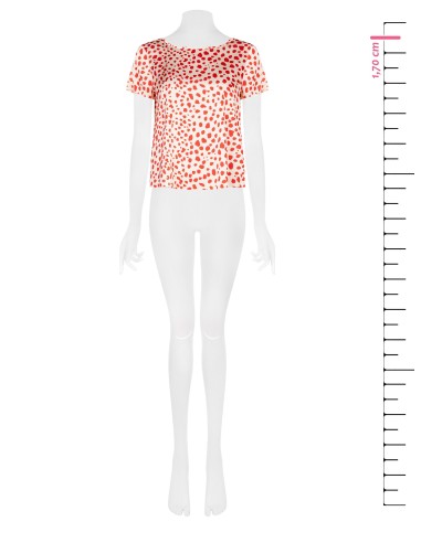 Blusa acinturada e fluida em cetim Rinascimento