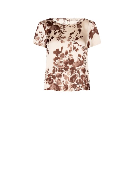 Blusa Ampla E Fluida Em Cetim Ultraleve Com Efeito Sedoso Rinascimento
