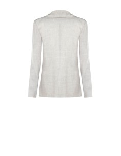 Blazer oversize acinturado em mistura de viscose e lyocell com botão triangular Rinascimento 2