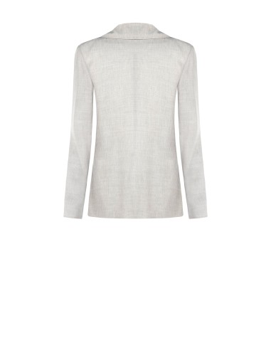 Blazer oversize cintado em mistura de viscose e lyocell com botão triangular Rinascimento