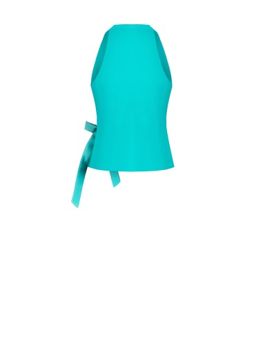 Colete transpassado em tecido fluido Rinascimento