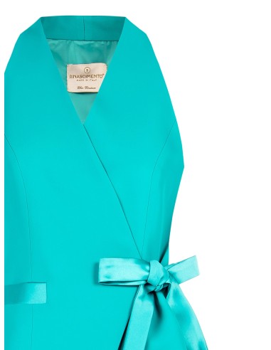 Colete tipo envelope em tecido fluido Rinascimento