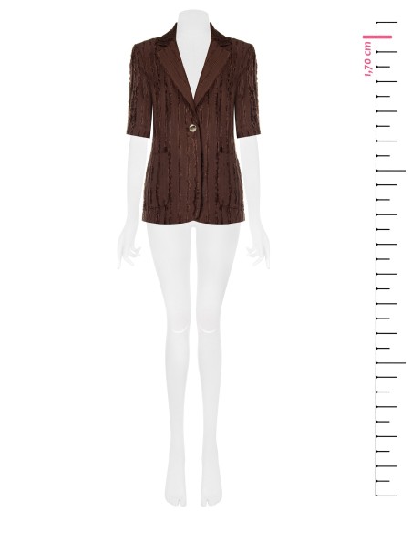 Blazer em mistura de viscose com riscas desfiadas Rinascimento